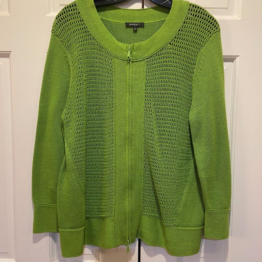 Lafayette 148 Green Cardigan Sweater